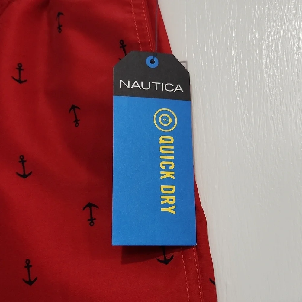 NWT Nautica quick Dry Anchors Swim Trunks Shorts M